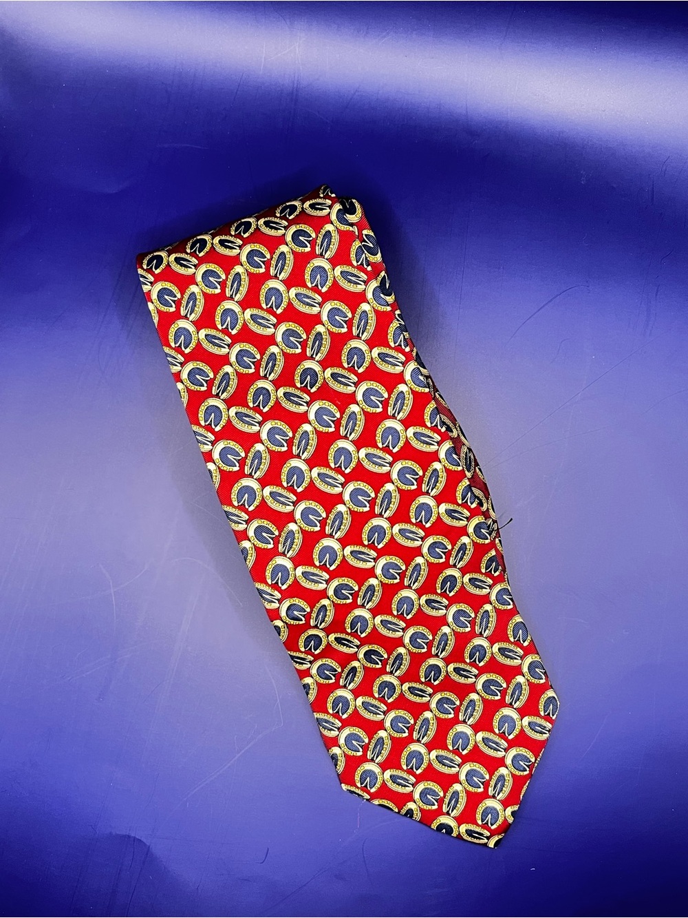 Brooks Brothers Men's Patterned Silk Tie-Red Blue